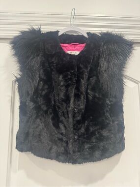 Skaist Taylor Neiman Marcus Black Fur Vest